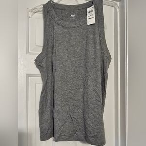 NWT Women's Jenni Intimated Ribbed Sleeveless Tank Pajama Top - Gray- XL